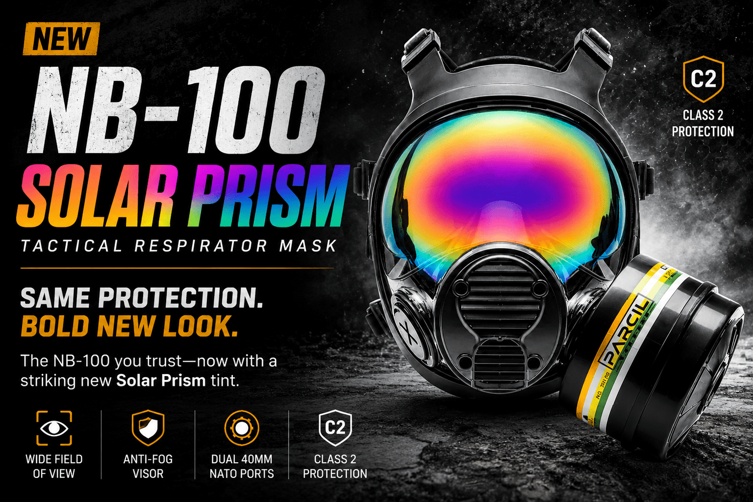 Introducing the NEW NB-100 Solar Prism Tactical Respirator Mask - Parcil Safety
