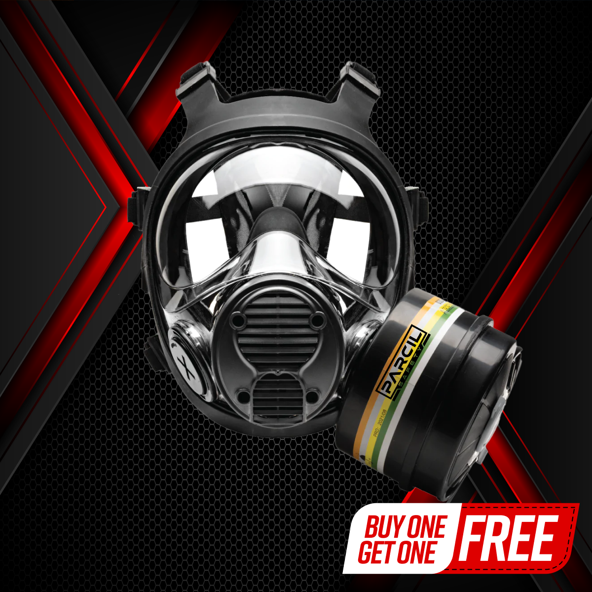 NB-100 Tactical Gas Mask - Full Face Respirator with 40mm N-B-1 Defense Filter