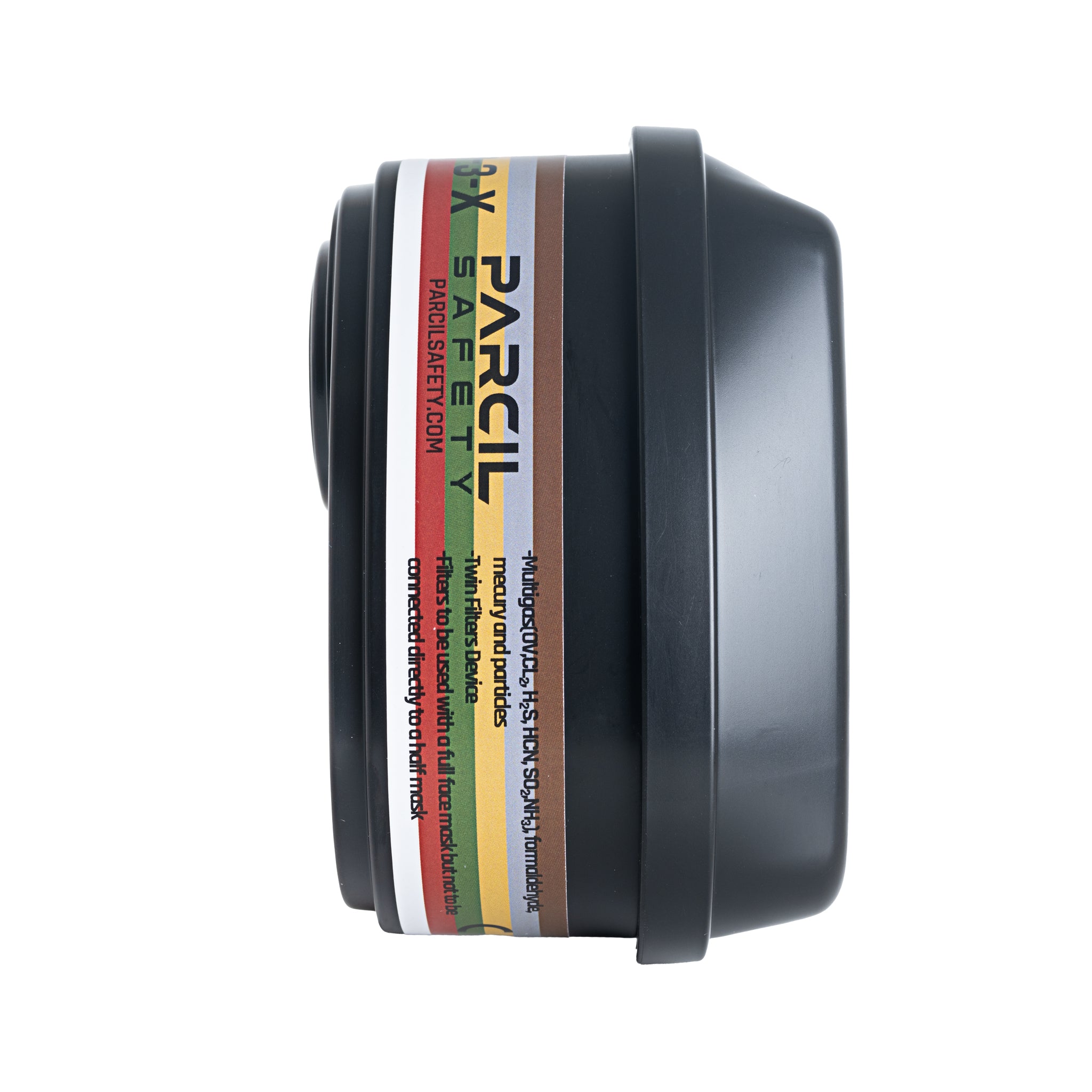 P-3-X Advanced Multi-Gas & Mercury Vapor Protection Bayonet Cartridge Set A2B2E2K2HgP3 - Fits Bayonet-Style Respirators