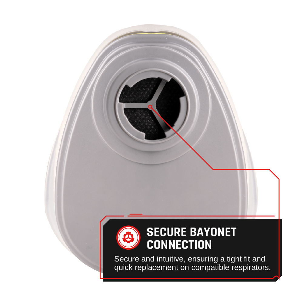 A - G - X Bayonet Cartridge with Acid Gas and Particulate Filtration Set (E1P2) - Parcil SafetyParcil Safety