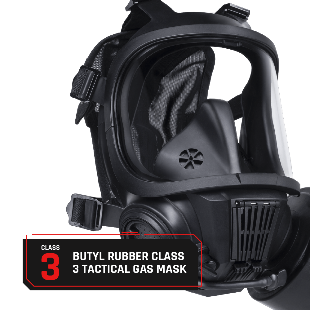 CS - 101 Military CBRN Gas Mask with N - B - 0 Defense Canister - Parcil SafetyParcil Safety