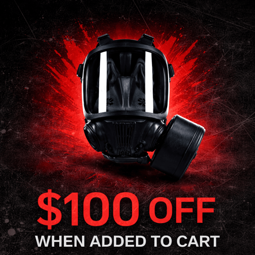 CS - 101 Military CBRN Gas Mask with N - B - 0 Defense Canister - Parcil SafetyParcil Safety