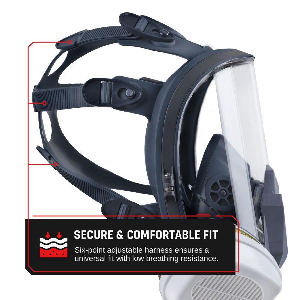 FFR - 100 Bayonet Full - Face Respirator with DualGuard A2P3 R Cartridge Set - Parcil SafetyParcil Safety