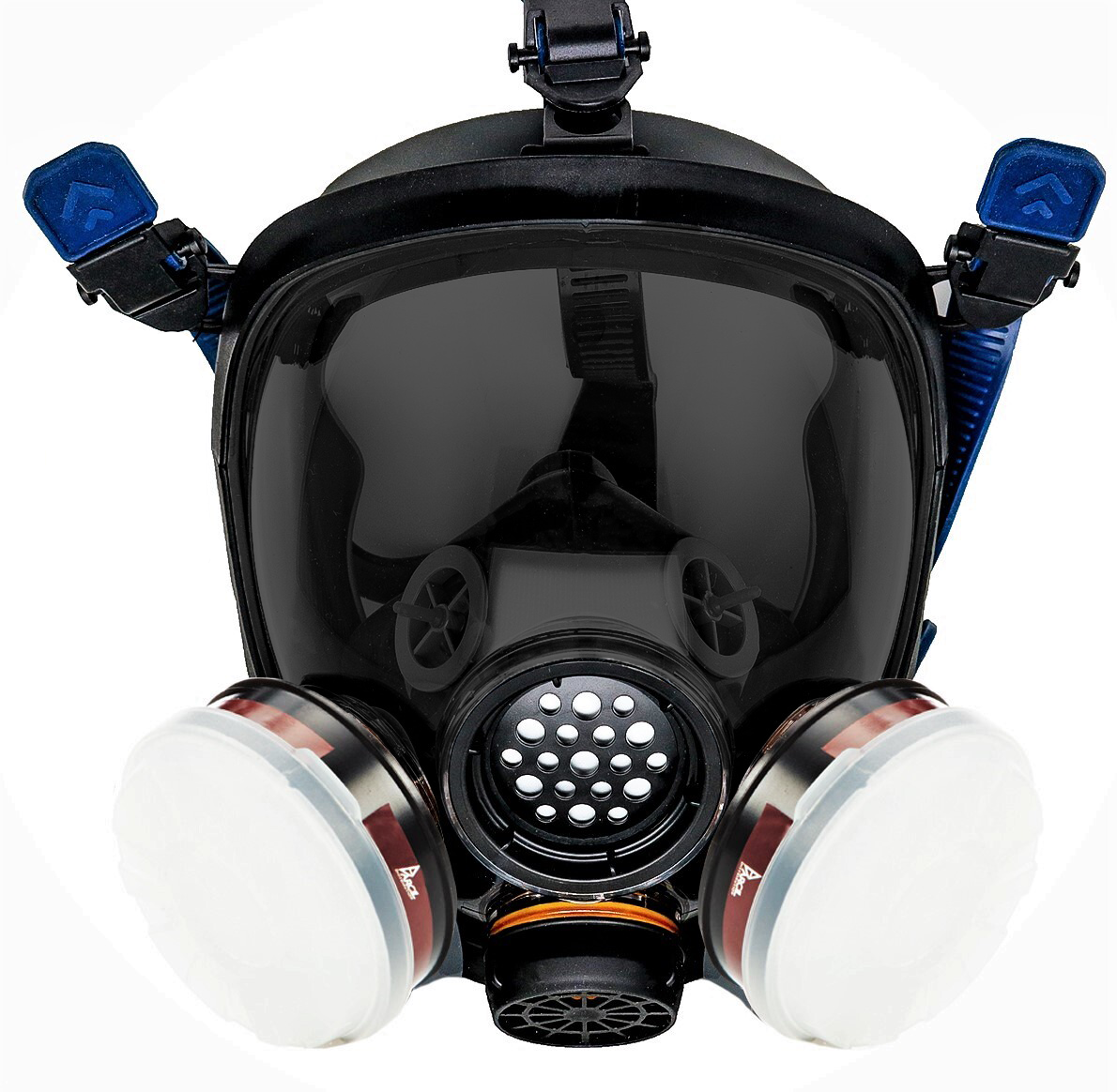 PD-100 Smoke Black - Full Face Respirator Tinted Gas Mask with Organic Vapor and Particulate Filtration