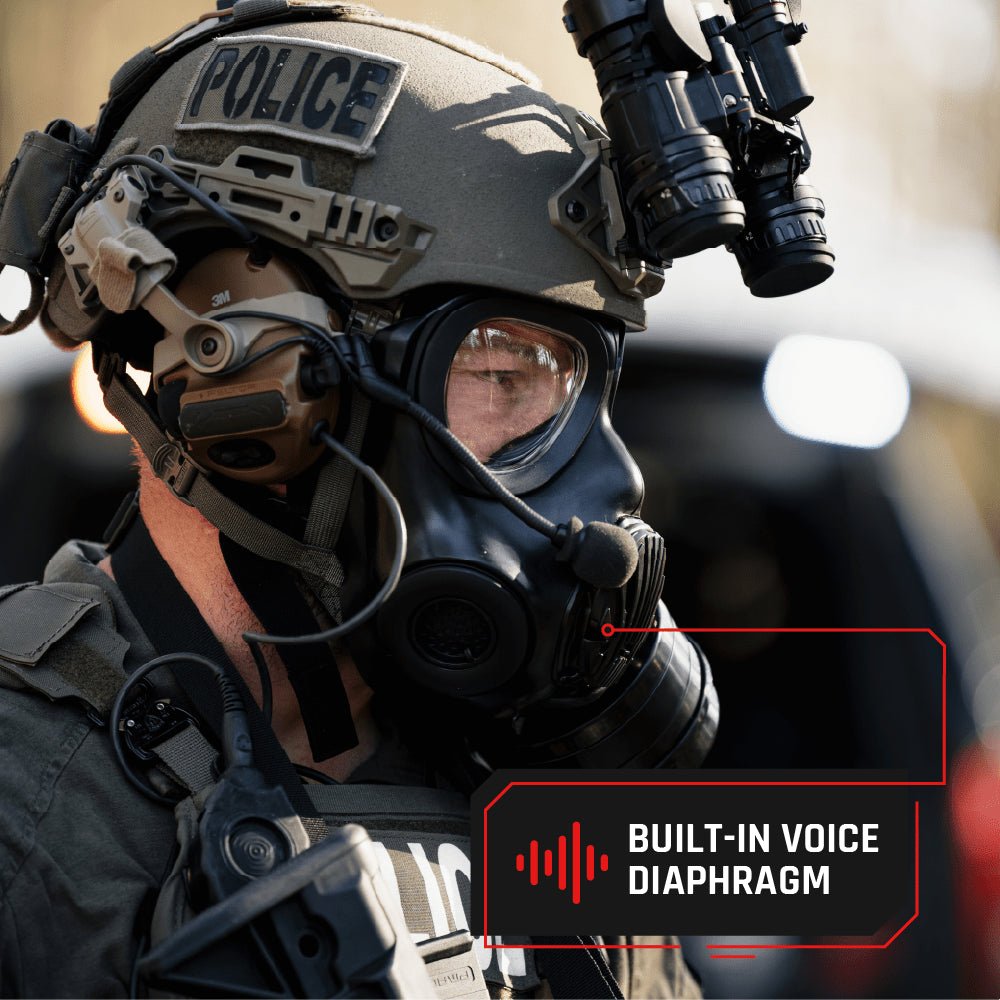 IIR - 100 NATO CBRN Recon Military Tactical Gas Mask with Canteen and N - B - 0 40mm NATO CBRN Defense Canister - Parcil SafetyGas MasksGas MasksParcil Safety