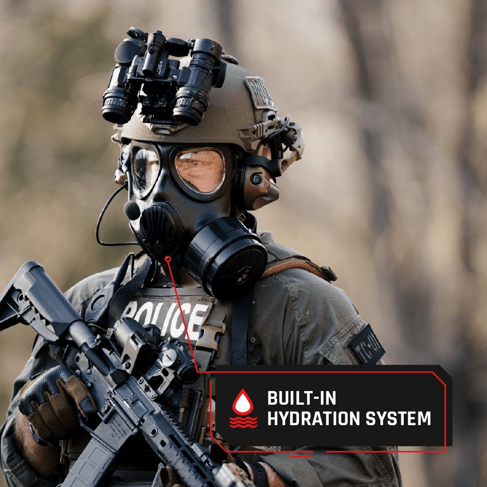 IIR - 100 NATO CBRN Recon Military Tactical Gas Mask with Canteen and N - B - 0 40mm NATO CBRN Defense Canister - Parcil SafetyGas MasksGas MasksParcil Safety