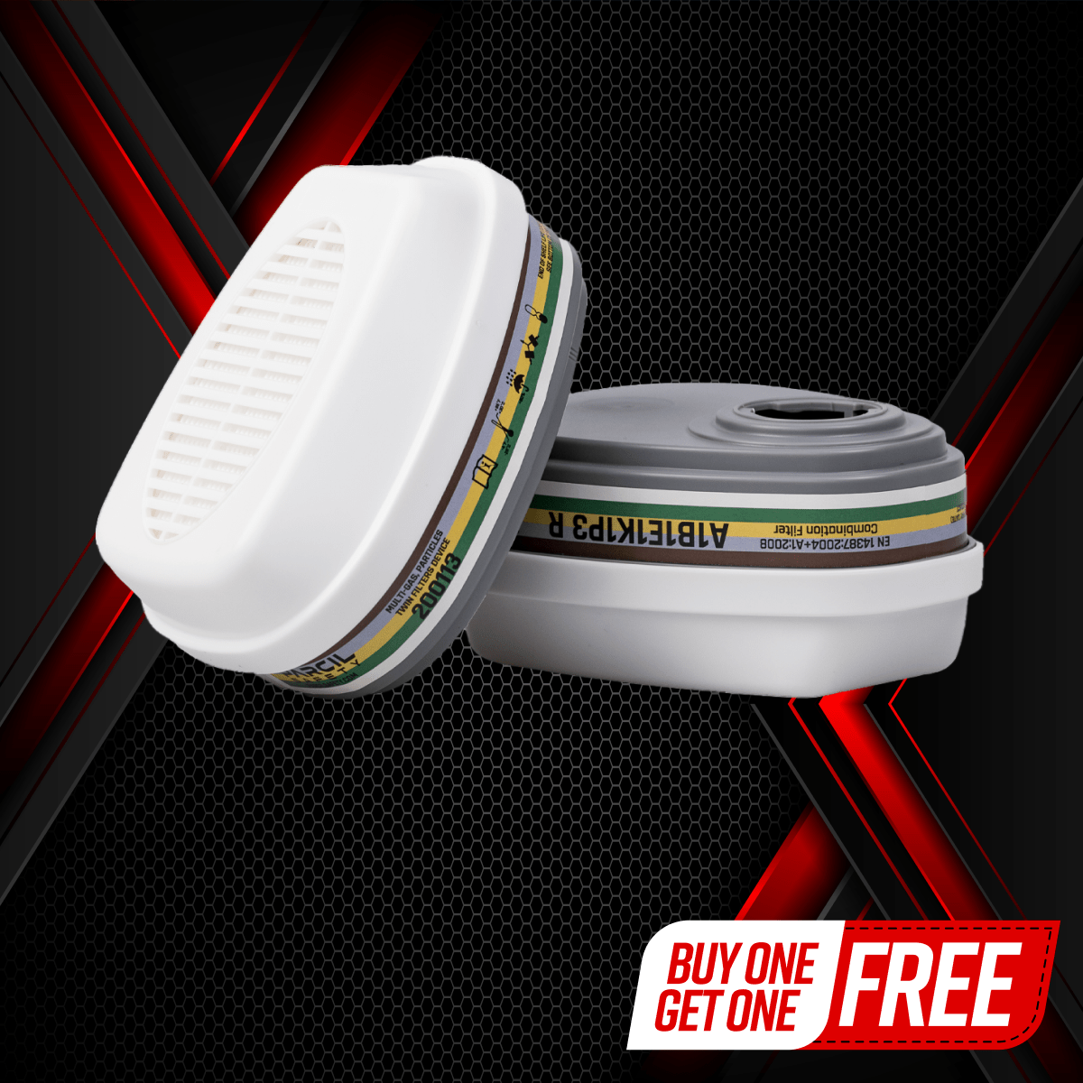 MaxPro P - 3 - O Filter Cartridge Bayonet ABEK1P3 Filter Set - 2 - Pack - Fits all Bayonet - Style Respirators - Parcil SafetyFiltersFiltersParcil Safety