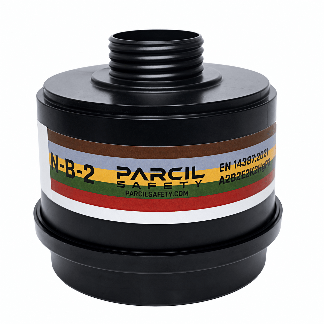 N-B-2 Advanced Multi-Gas & Mercury Vapor Protection 40mm Canister A2B2E2K2HgP3 R - Fits NATO 40mm Gas Masks - Parcil SafetyParcil Safety