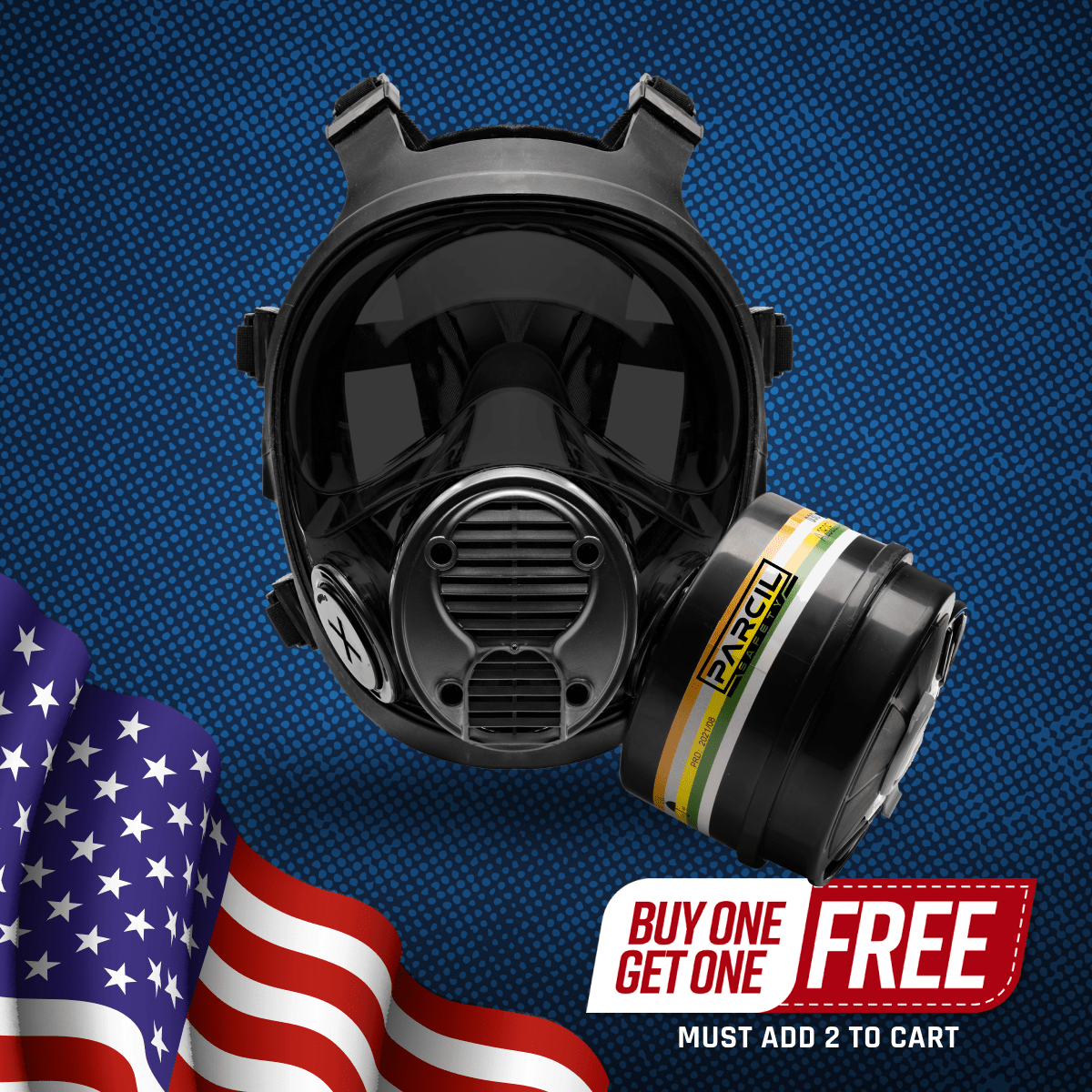 NB - 100 Smoke Black Tactical Gas Mask - Full Face Respirator with 40mm N - B - 1 Defense Filter - Parcil SafetyGas MasksGas MasksParcil Safety