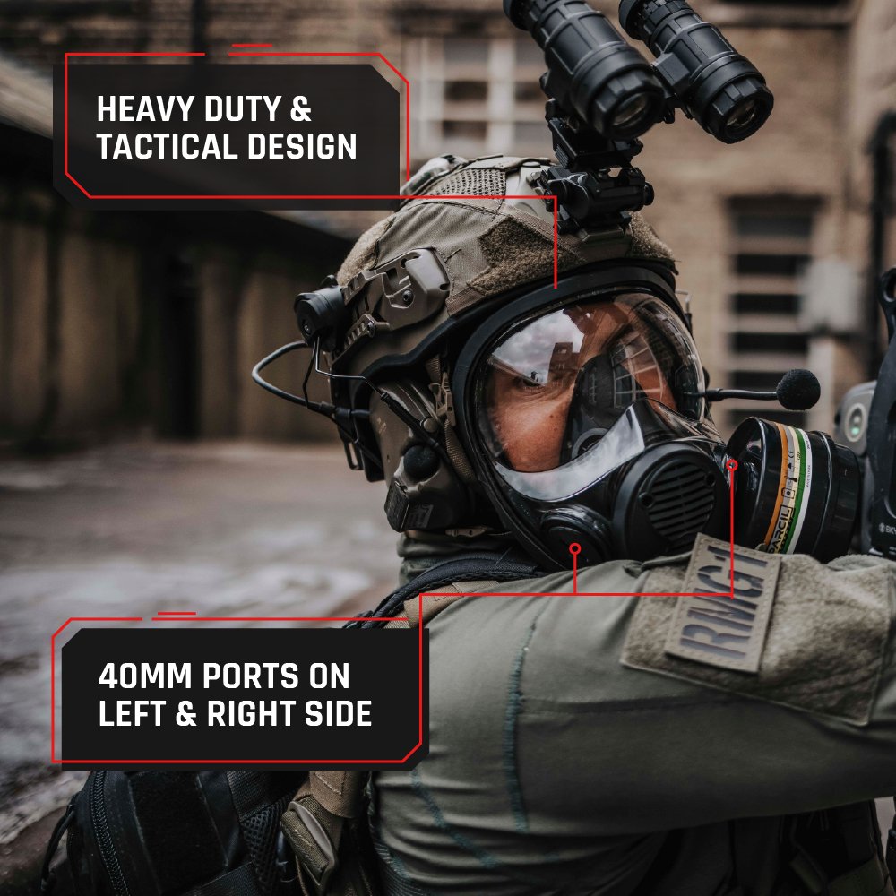 NB - 100 Tactical Gas Mask - Full Face Respirator with 40mm Defense Filter - Parcil SafetyGas MasksGas MasksParcil Safety