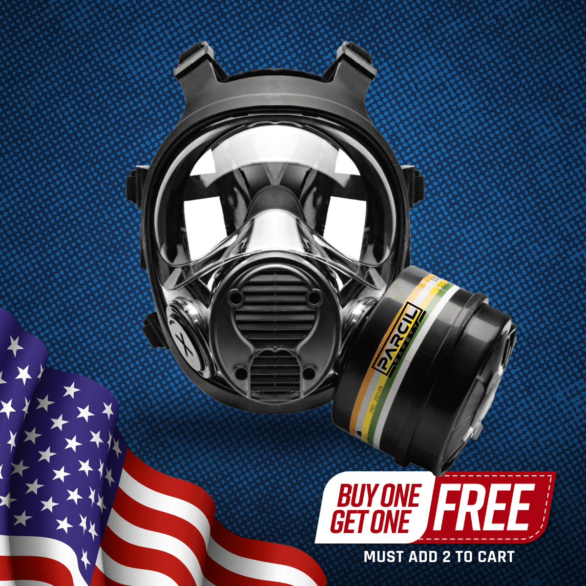 NB - 100 Tactical Gas Mask - Full Face Respirator with 40mm N - B - 1 Defense Filter - Parcil SafetyGas MasksGas MasksParcil Safety