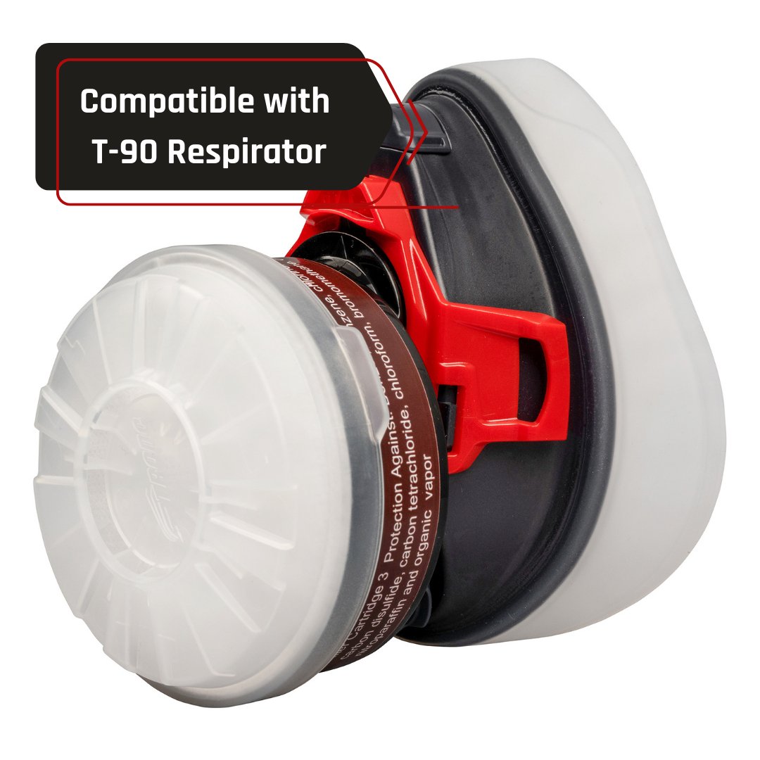 P - A - 2 Dual Purpose Organic Vapor and Particulate Filter Cartridge (2 - Pack) - Quick & Easy Snap - on Design - Replaces Filter on T - 90 Respirator - Parcil SafetyFiltersFiltersParcil Safety