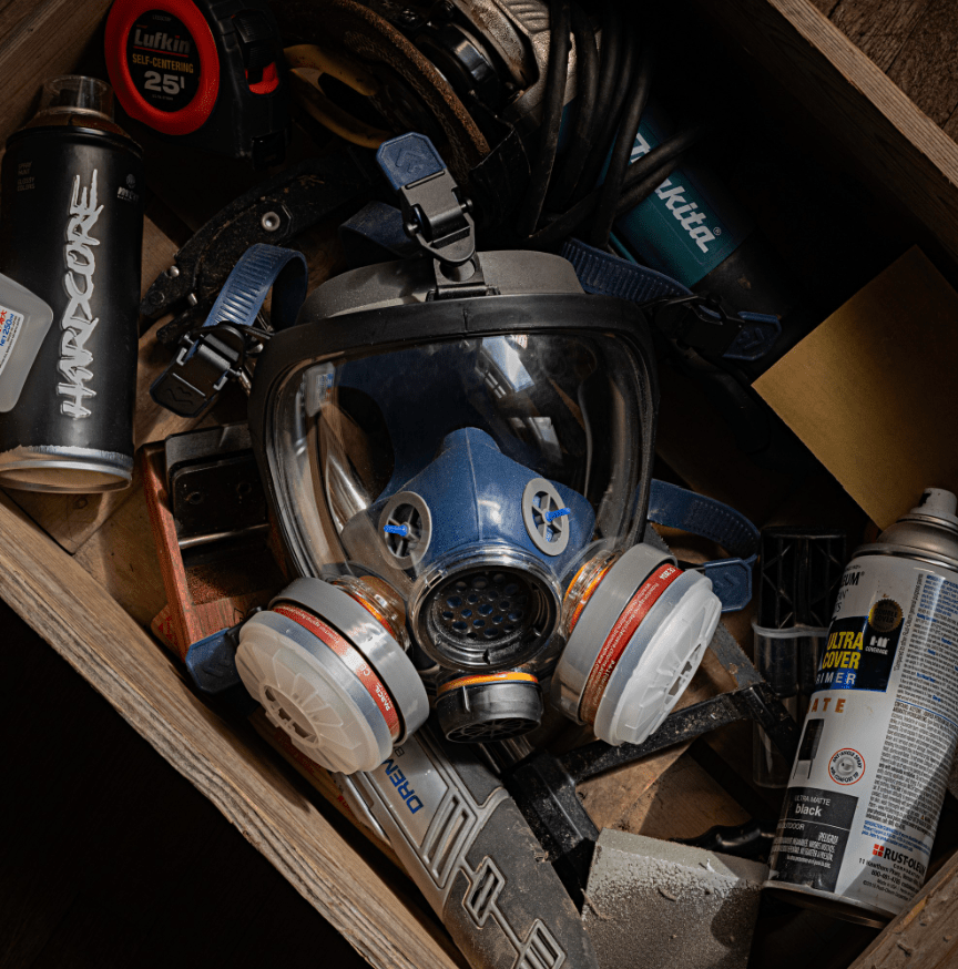 PD - 100 Full - Face Air Purifying Respirator (APR) with A1 Organic Vapor (OV) with P2 Particulate Filter Canister - Parcil SafetyRespiratorsRespiratorsParcil Safety