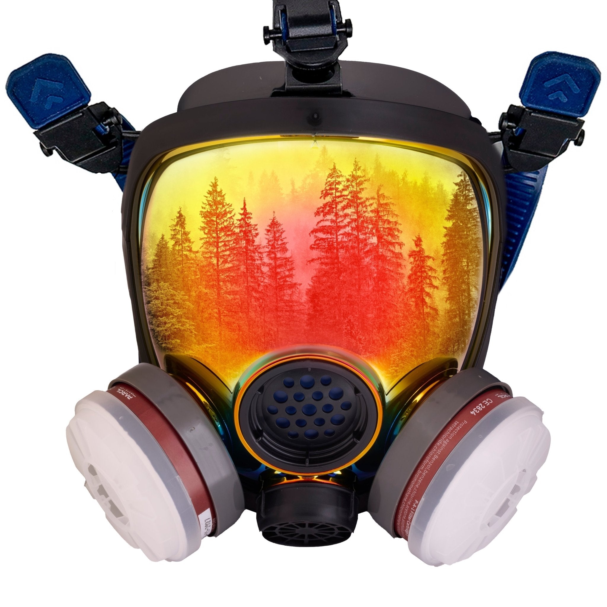 PD - 100 Full - Face Air Purifying Respirator (APR) with A1 Organic Vapor (OV) with P2 Particulate Filter Canister - Parcil SafetyRespiratorsRespiratorsParcil Safety