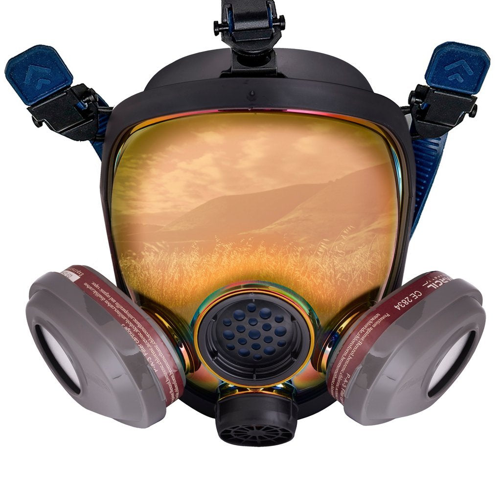 PD - 101 Full - Face Industrial Air Purifying Respirator (APR) with A1 Organic Vapor (OV) with P2 Particulate Filter Canister - Parcil SafetyRespiratorsRespiratorsParcil Safety