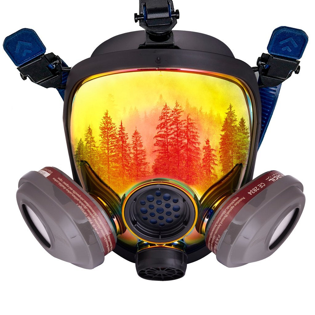 PD - 101 Full - Face Industrial Air Purifying Respirator (APR) with A1 Organic Vapor (OV) with P2 Particulate Filter Canister - Parcil SafetyRespiratorsRespiratorsParcil Safety