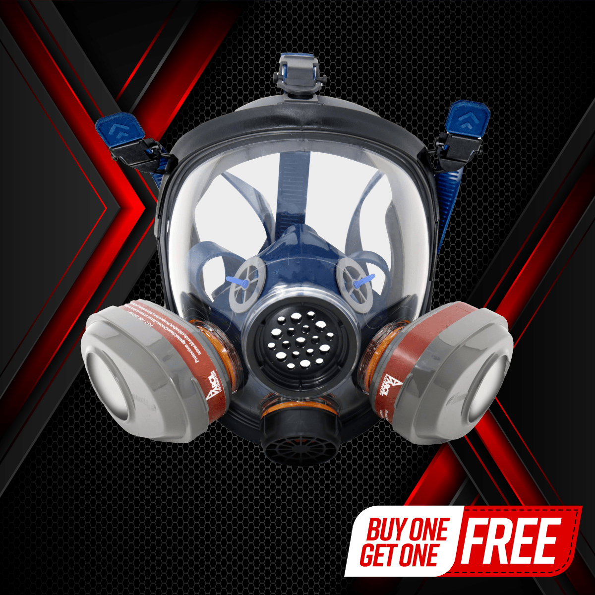 PD - 101 Full - Face Industrial Air Purifying Respirator (APR) with A1 Organic Vapor (OV) with P2 Particulate Filter Canister - Parcil SafetyRespiratorsRespiratorsParcil Safety