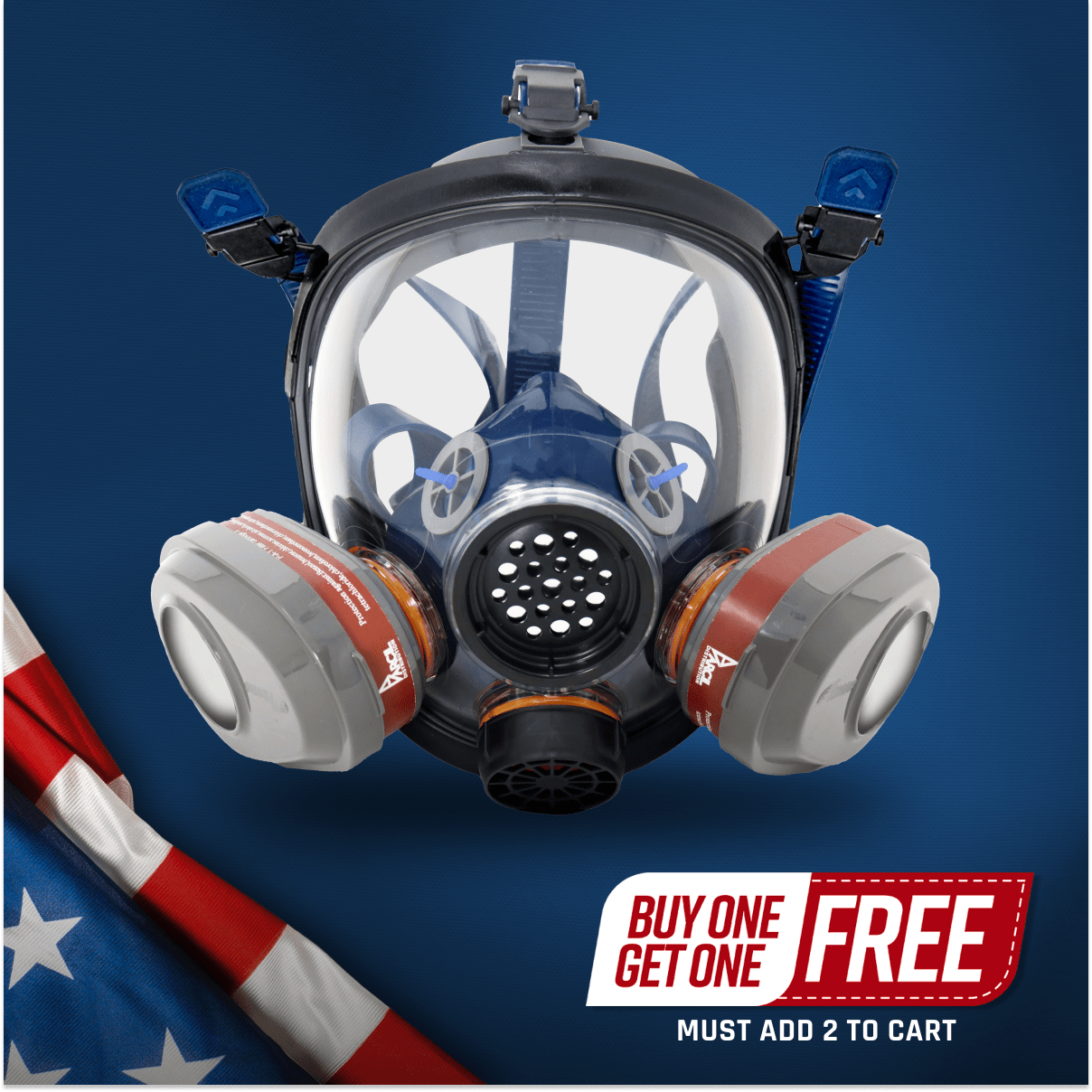 PD - 101 Full - Face Industrial Air Purifying Respirator (APR) with A1 Organic Vapor (OV) with P2 Particulate Filter Canister - Parcil SafetyRespiratorsRespiratorsParcil Safety