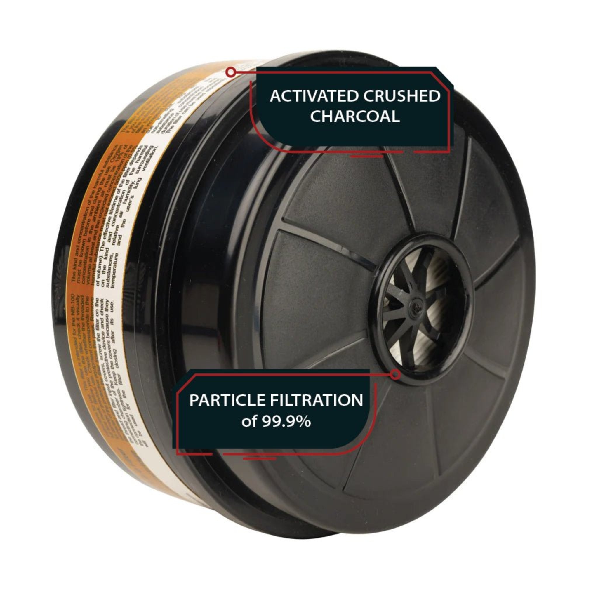 PRE - ORDER P - D - 1 40 MM A2P3 R Canister - Combination Organic Vapor and Particulate Filter - Parcil Safety