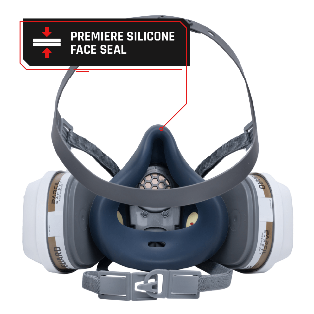 T - 61 Half - Face Respirator with A2P3 R DualGuard Combination Cartridge - Parcil SafetyRespiratorsRespiratorsParcil Safety