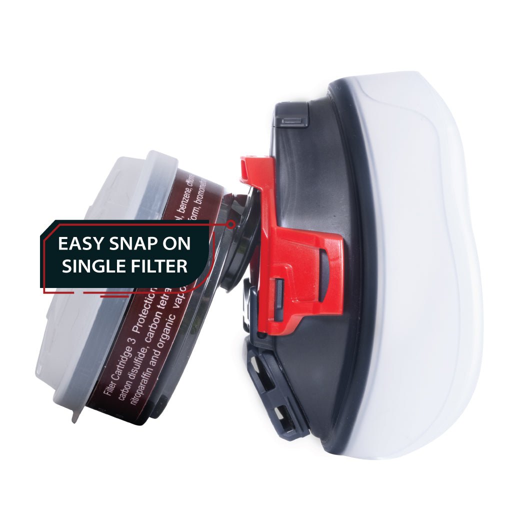 T - 90 Half Face Respirator Mask with Organic Vapor and Particulate Filtration - filter