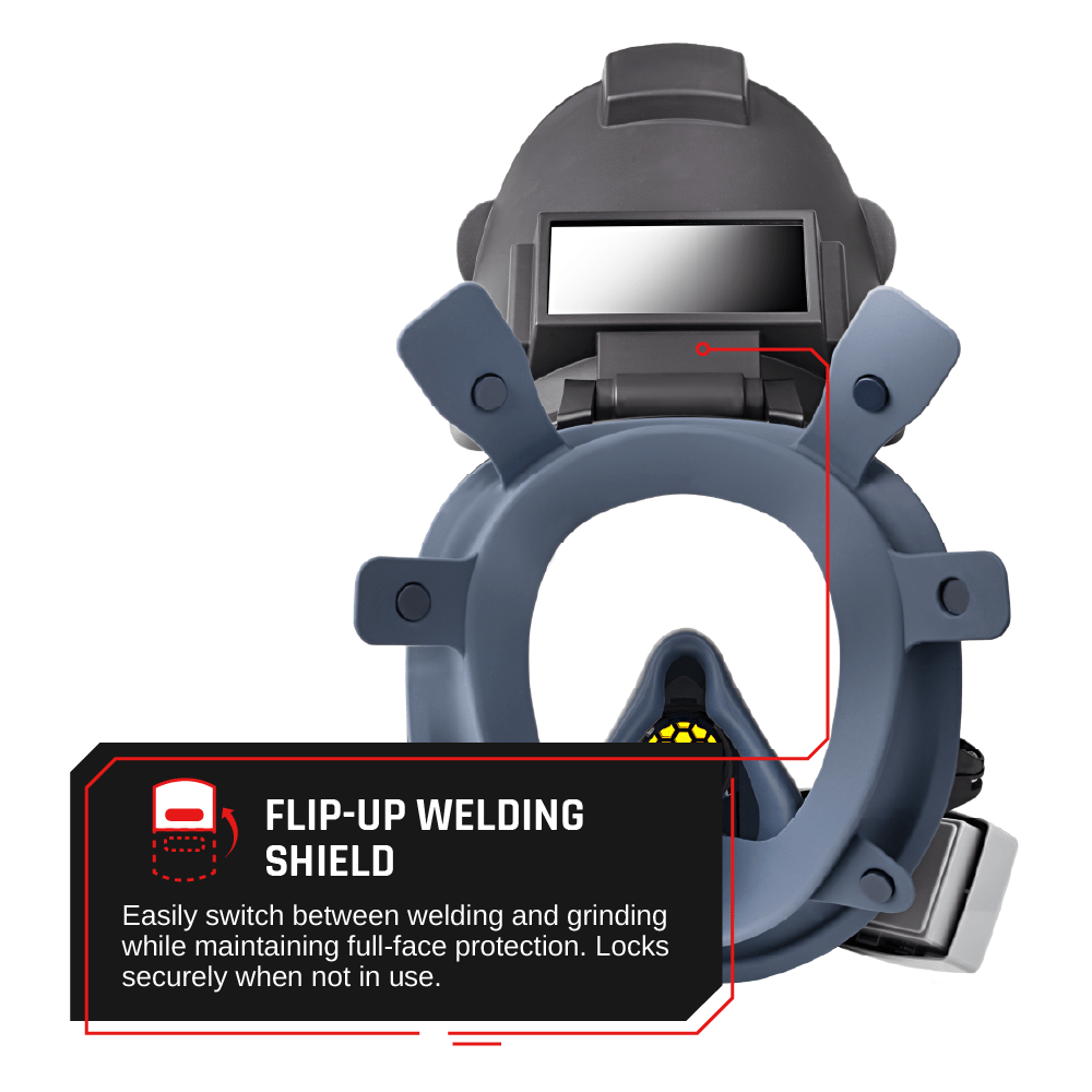 WF - 100 Welding & Grinding Industrial Full - Face Respirator with O - A - X Cartridge - Parcil SafetyParcil Safety