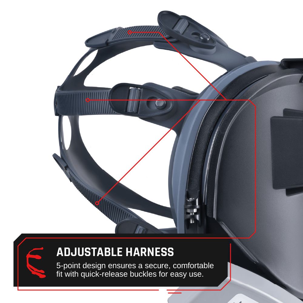 WF - 101 Pro Welding & Grinding Industrial Full - Face Respirator with Auto - Darkening Lens and O - A - X Cartridge - Parcil SafetyParcil Safety