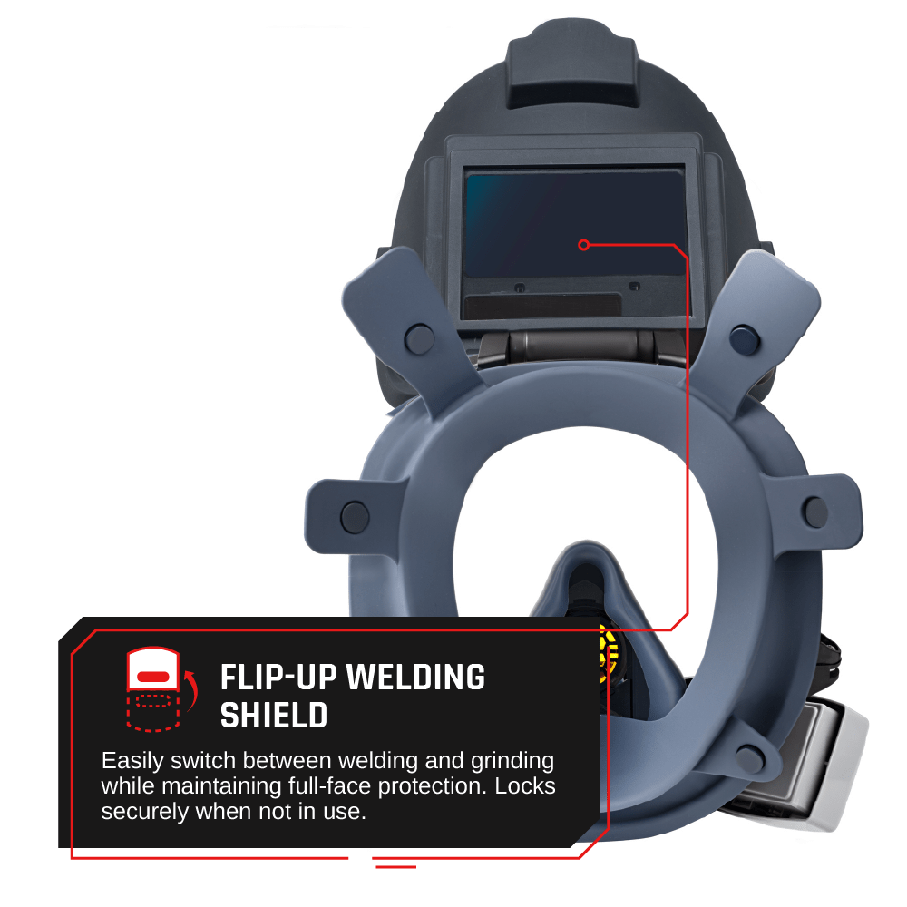 WF - 101 Pro Welding & Grinding Industrial Full - Face Respirator with Auto - Darkening Lens and O - A - X Cartridge - Parcil SafetyParcil Safety