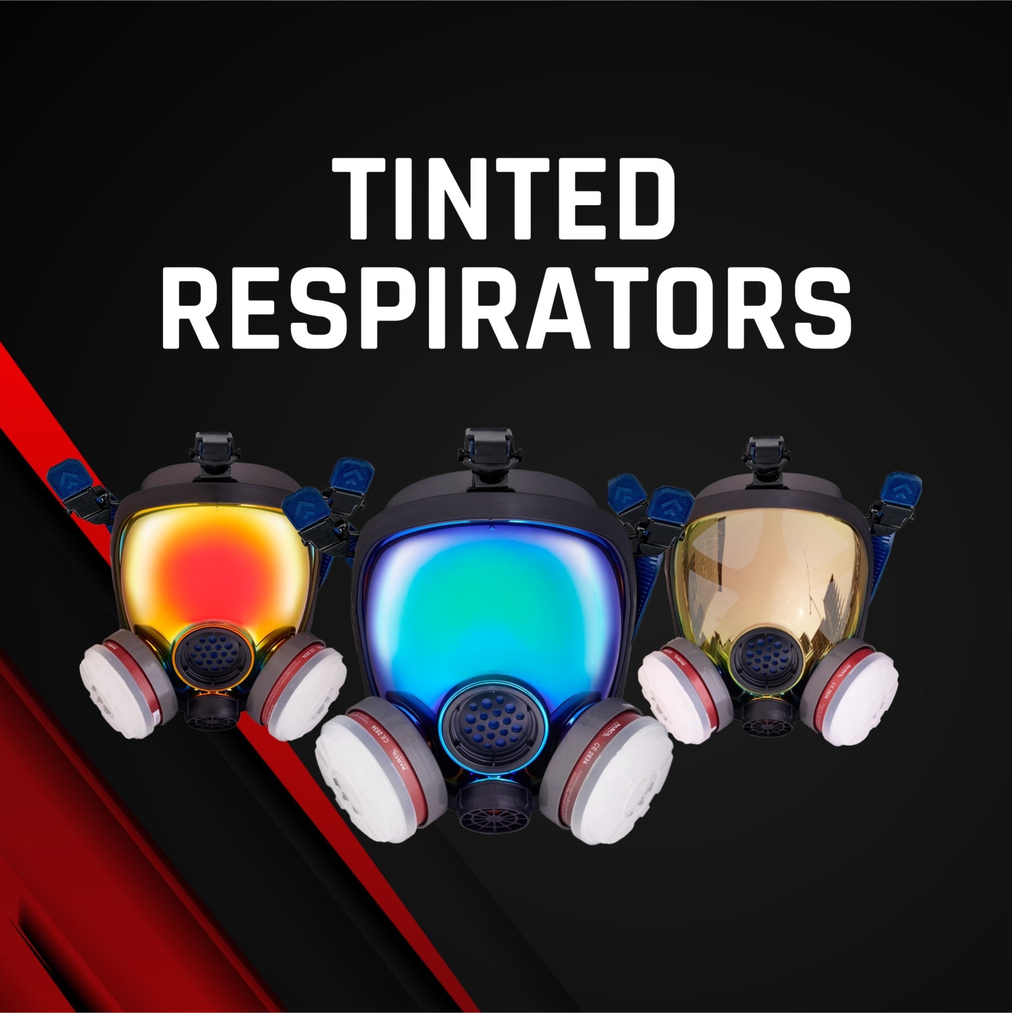 Tinted Face Shields - Full Face Respirators - Parcil Safety