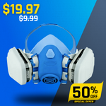 UltraSeal Half-Face Respirator with ProGuard OV/P95 Organic Vapor Bayonet Cartridge NIOSH-Approved T-71/T-81 Image