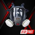 IRM-100 Industrial Full-Face Respirator with P-3-0 ABEK1P3 Combination Cartridge Set Image