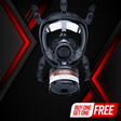 ST-100X Clear Full-Face Survival Gas Mask with A2P3 R Organic Vapor and Particulate Protection Image