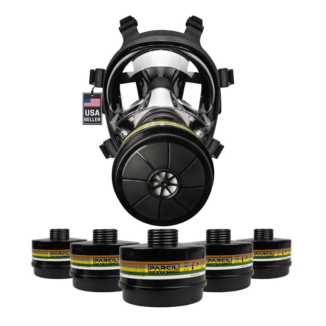 Load image into Gallery viewer, 5 DefensePro N - B - 1 Filter Canisters - FREE NB - 100V Dual Voice Amplifier Tactical Gas Mask! - Parcil SafetyBundle DealsBundle DealsParcil Safety