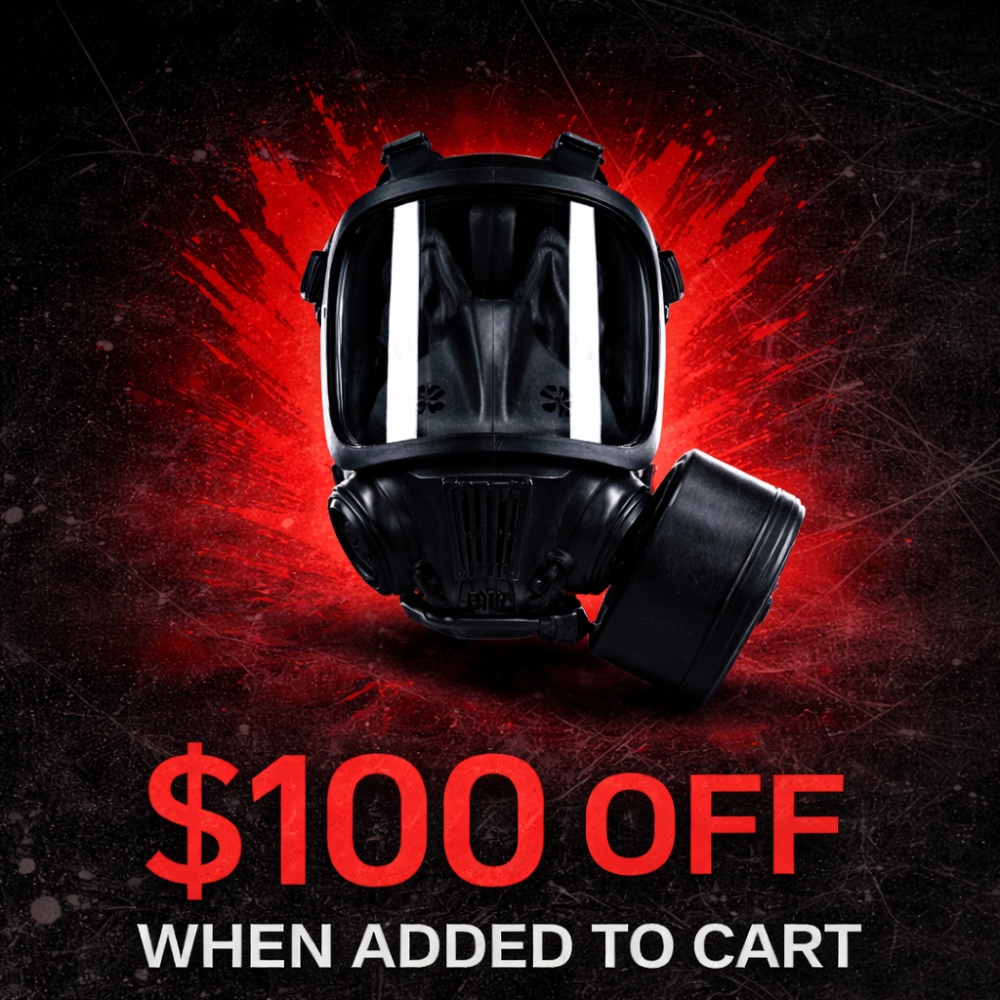 CS-101 Military CBRN Gas Mask with N-B-0 Defense Canister