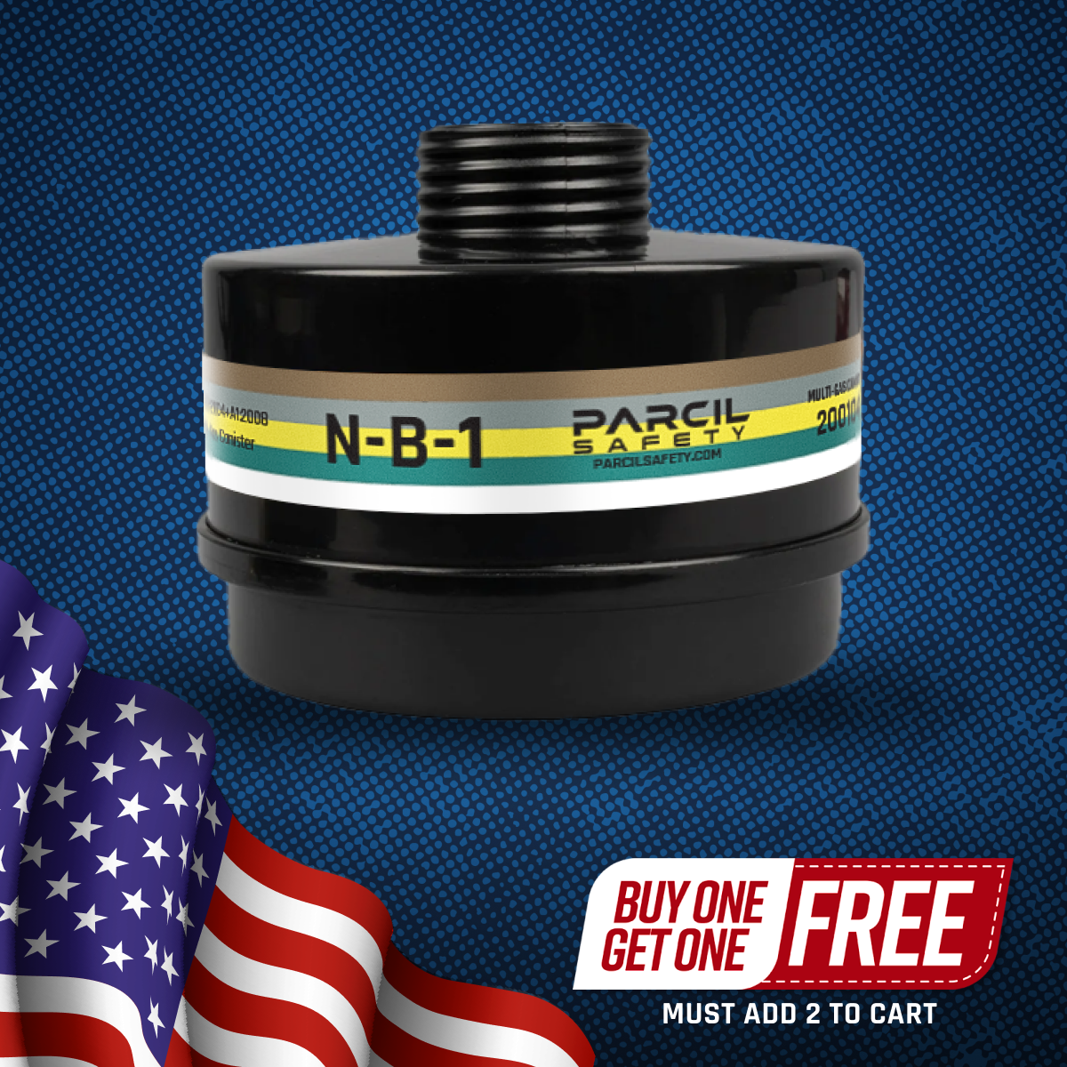 Defense N-B-1 40mm Canister A2B2E2K2P3 R  - Fits all 40mm Gas Masks