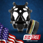 CS-100  Military Gas Mask with N-B-1 Defense Canister Image