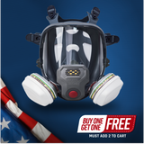 IRM-100 Industrial Full-Face Respirator with P-3-0 ABEK1P3 Combination Cartridge Set