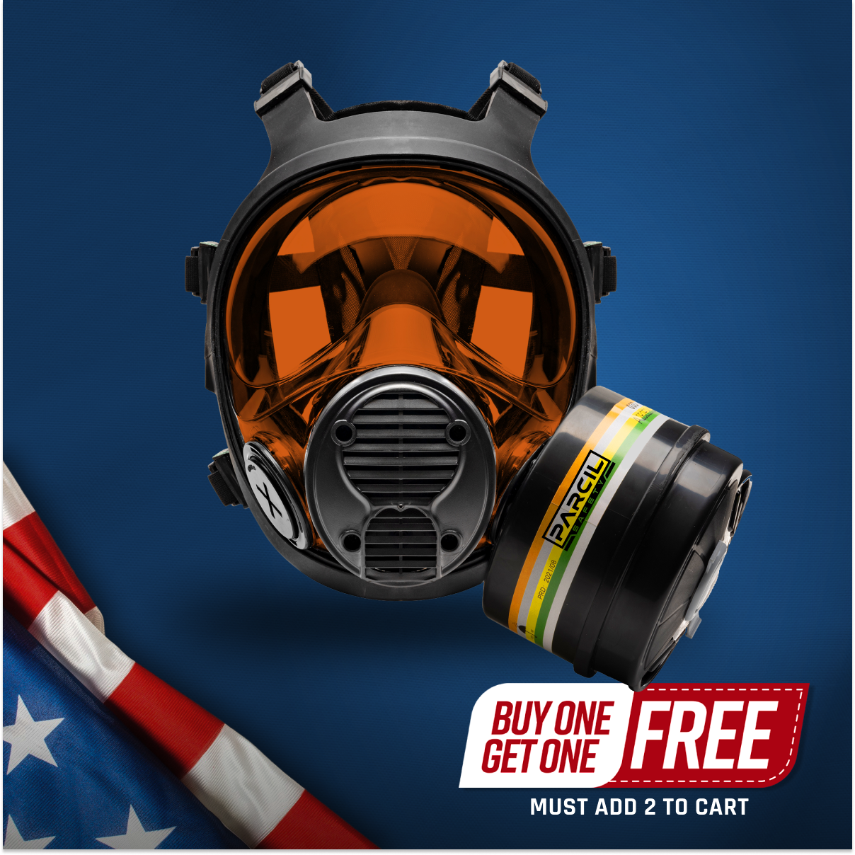 NB-100 Tactical Respirator Mask - Full Face Respirator with 40mm N-B-1 Defense Filter