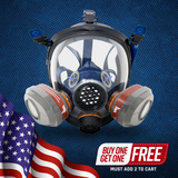 PD-101 Full-Face Industrial Air Purifying Respirator (APR) with A1 Organic Vapor (OV) with P2 Particulate Filter Canister