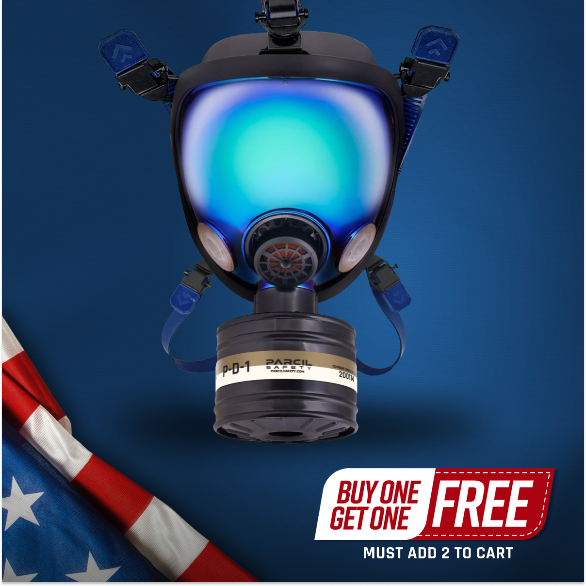 ST-100X Clear Full-Face Survival Gas Mask with A2P3 R Organic Vapor and Particulate Protection