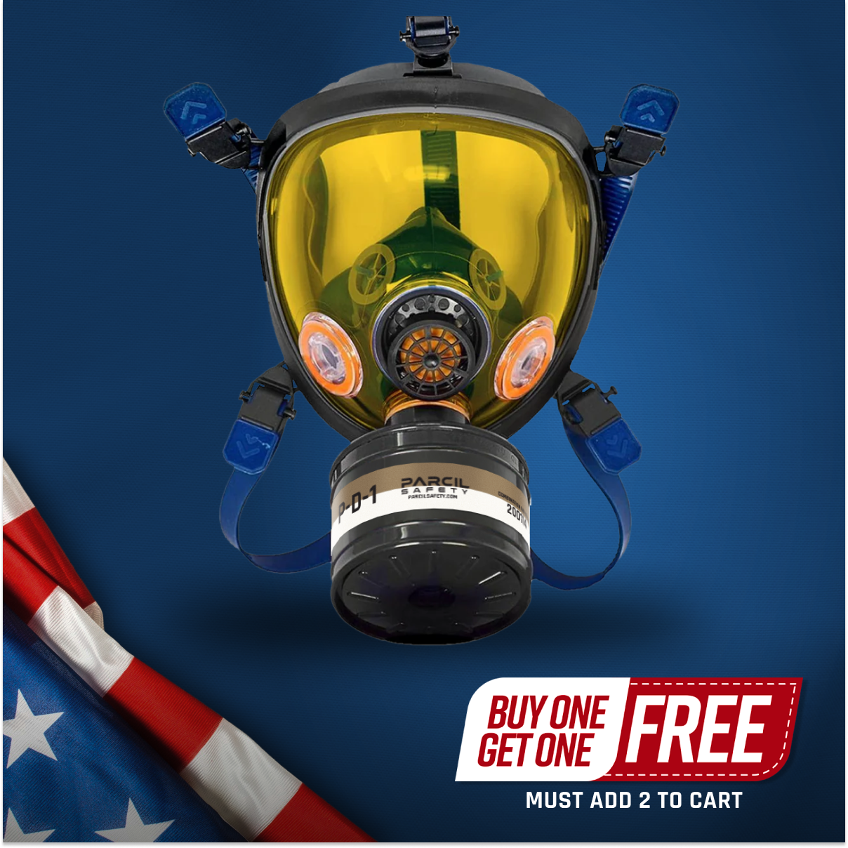 ST-100X Clear Full-Face Survival Gas Mask with A2P3 R Organic Vapor and Particulate Protection