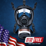 ST-100X Clear Full-Face Survival Gas Mask with A2P3 R Organic Vapor and Particulate Protection Image