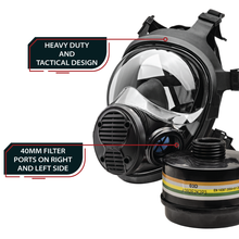 Load image into Gallery viewer, 5 DefensePro N-B-1 Filter Canisters - FREE NB-100 Tactical Gas Mask!