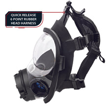 Load image into Gallery viewer, NB-100E Tactical Gas Mask with Electronic Voice Amplifier and Radio Transmitter/Receiver - Full Face Respirator with 40mm Defense Filter
