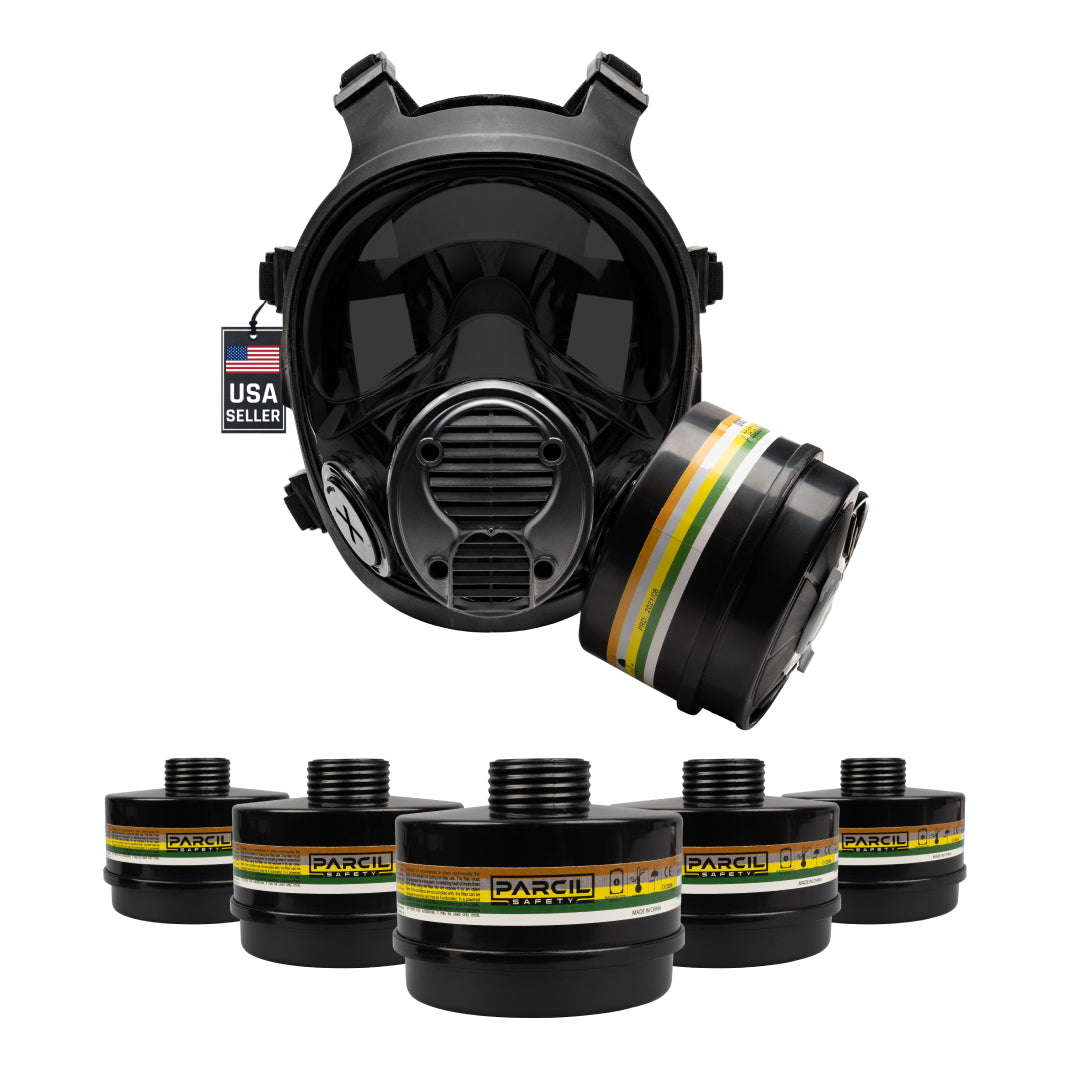 NB-100B Industrial Respirator with Bayonet Style Filter Ports - Full F –  Parcil Safety