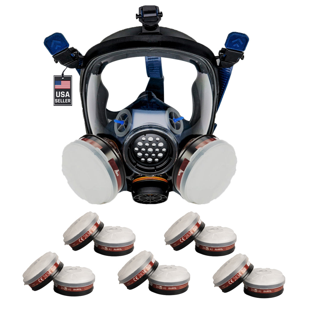 T-61 Half Face Respirator Gas Mask with Organic Vapor and Particulate –  Parcil Safety