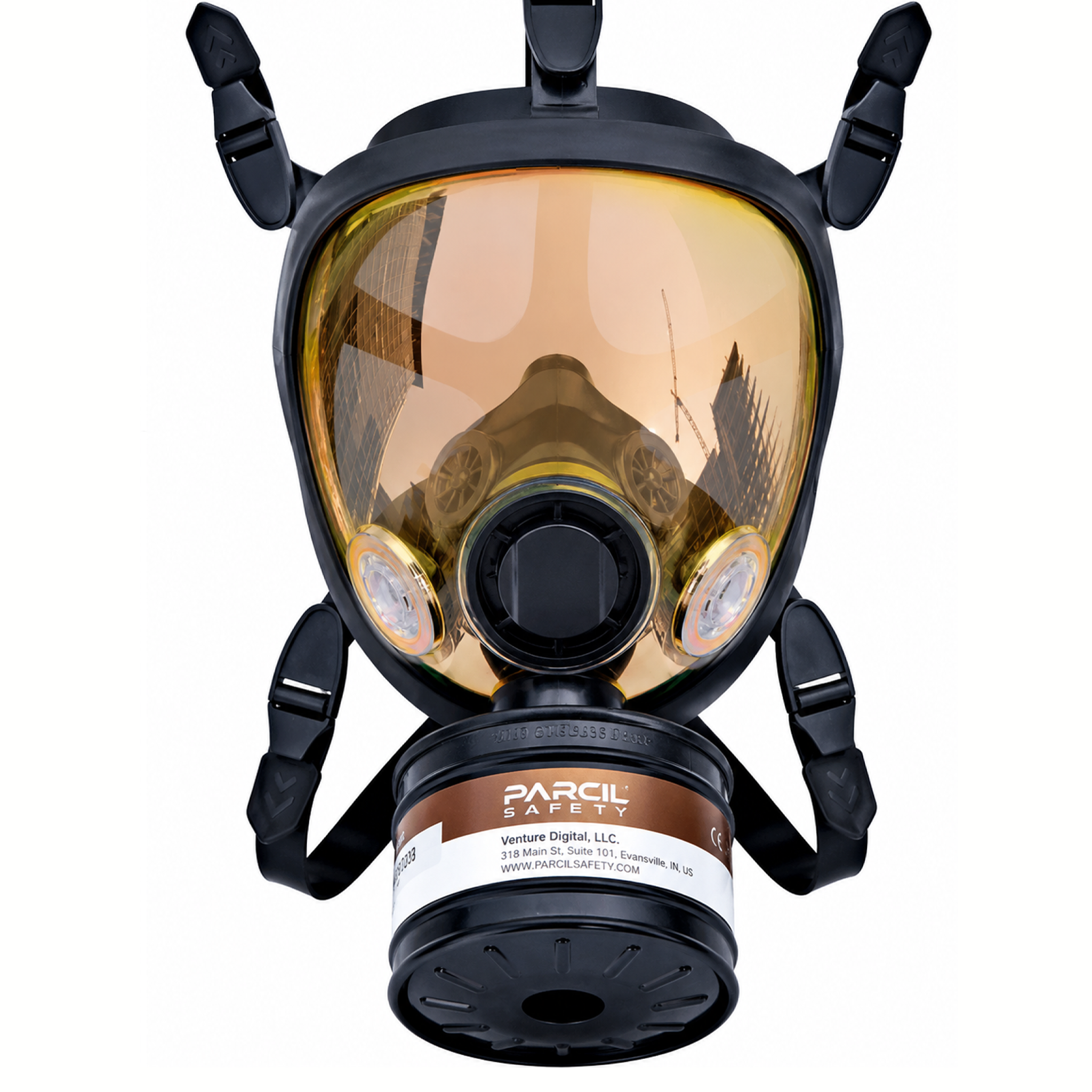ST-100X Clear Full-Face Survival Gas Mask with A2P3 R Organic Vapor and Particulate Protection