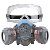 T-61 Half Face Respirator Gas Mask & C-10 Goggles with Organic Vapor and Particulate Filtration
