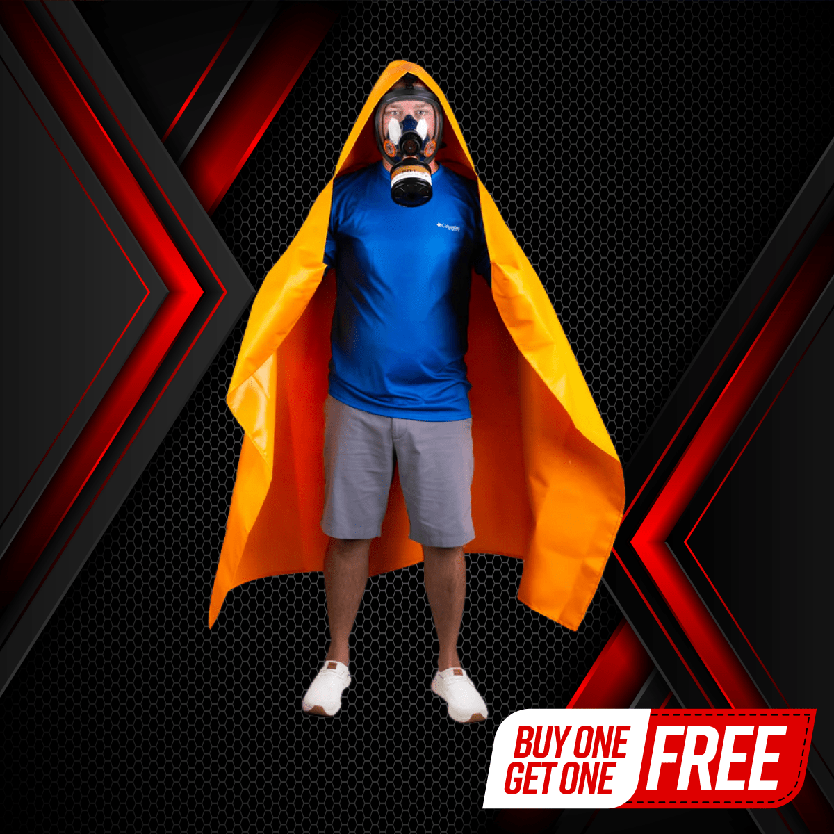 Adult Fire Escape Cape - FEC - 100 Large Silicone Coated Fire Resistant Blanket - Parcil SafetyFire SafetyFire SafetyParcil Safety