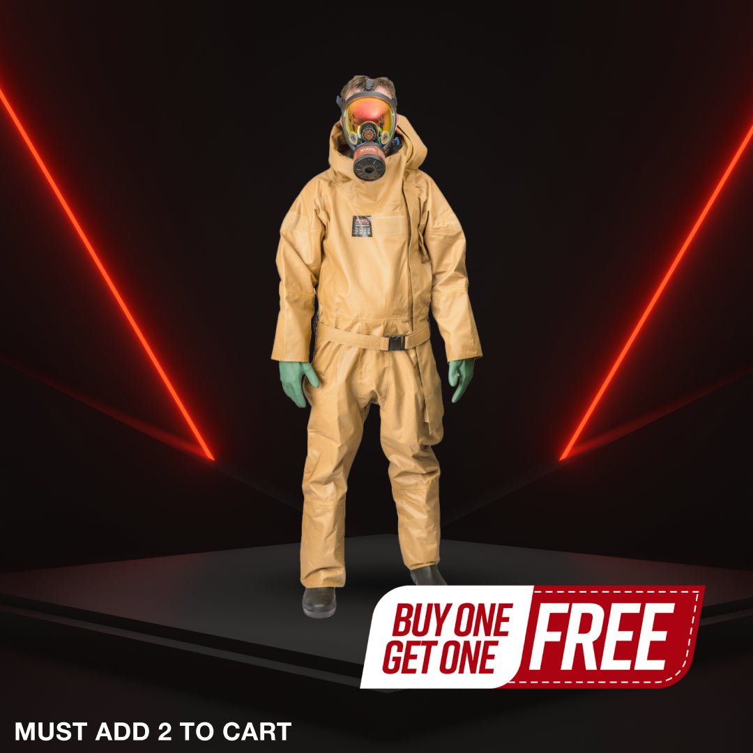 CBRN HazMat Suit with Boots and Gloves - Reusable, Heavy Duty Protective Biohazard Suit for Chemical/Biological threats and other Harsh Environments - Parcil SafetyHazMatHazMatParcil Safety